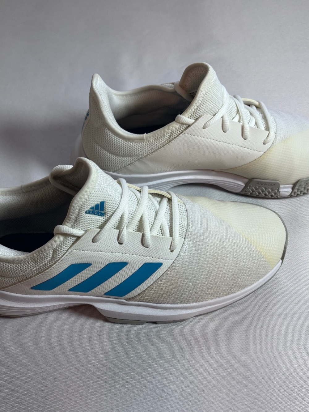 Adidas GameCourt White Blue Tennis Shoes US 10 UK 9.5 EU 44 Men